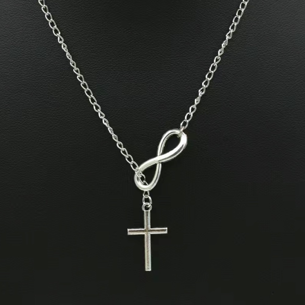 Infinity cross necklace
